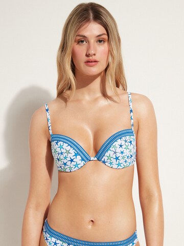 CALZEDONIA Push-up Bikinitop in Blau: predná strana