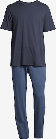 SCHIESSER Pajama short 'Night & Home' in Blue: front