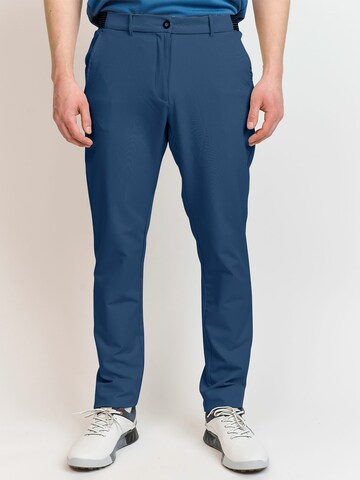 Backtee Tapered Pants in Blue: front