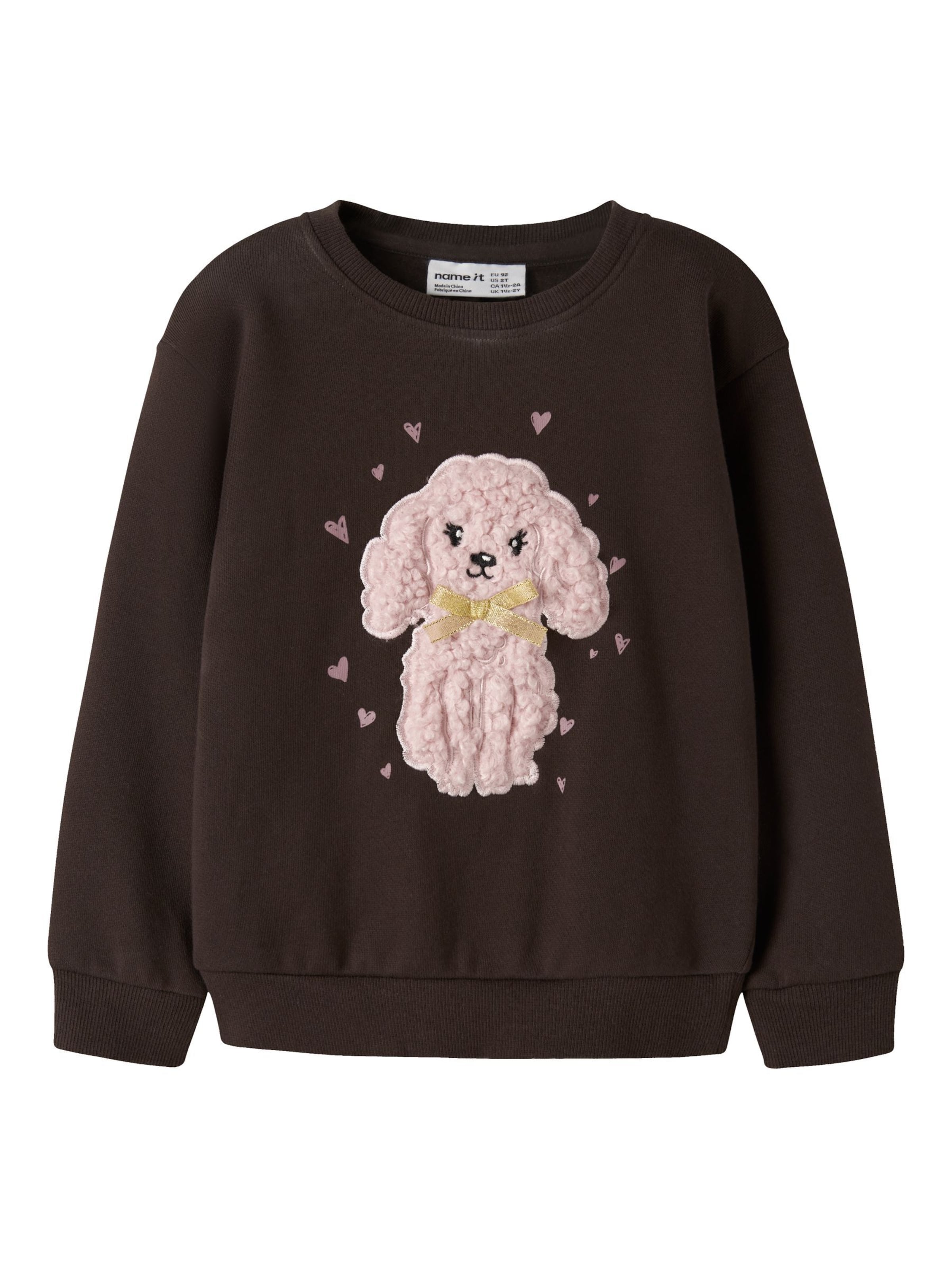NAME IT Sweatshirt in Bruin: voorkant