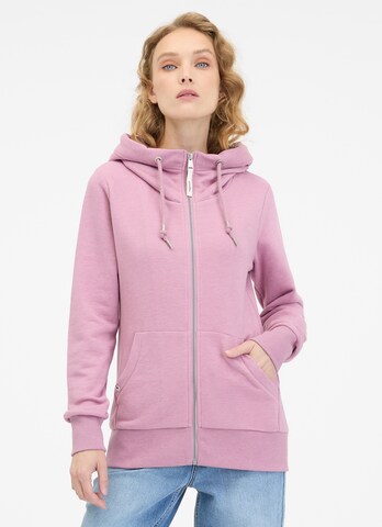 Ragwear Sweatvest in Roze: voorkant