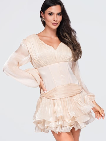 Ombre Kleid‌ in Beige