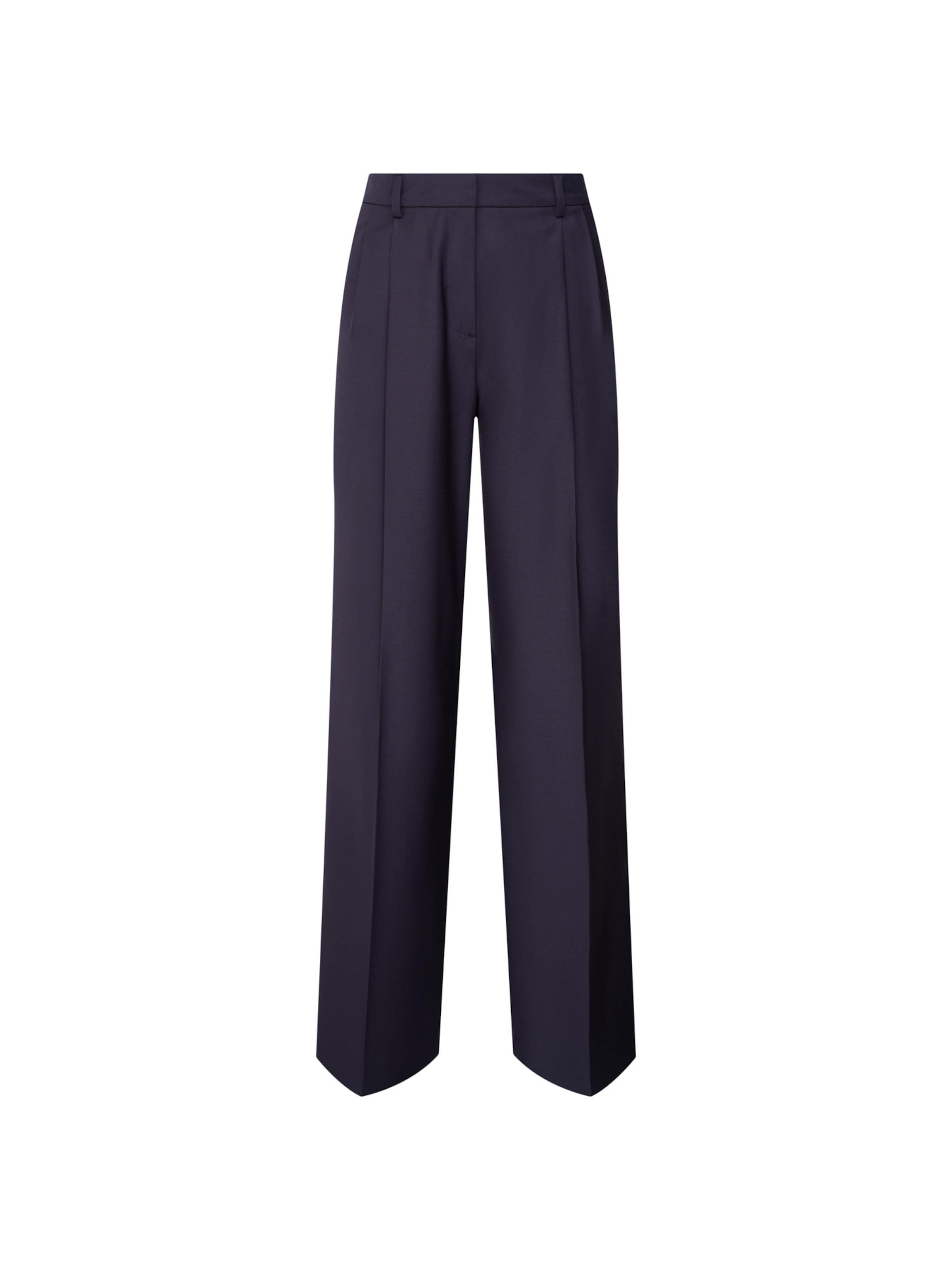 SEIDENSTICKER Wide leg Bandplooibroek in Blauw: voorkant