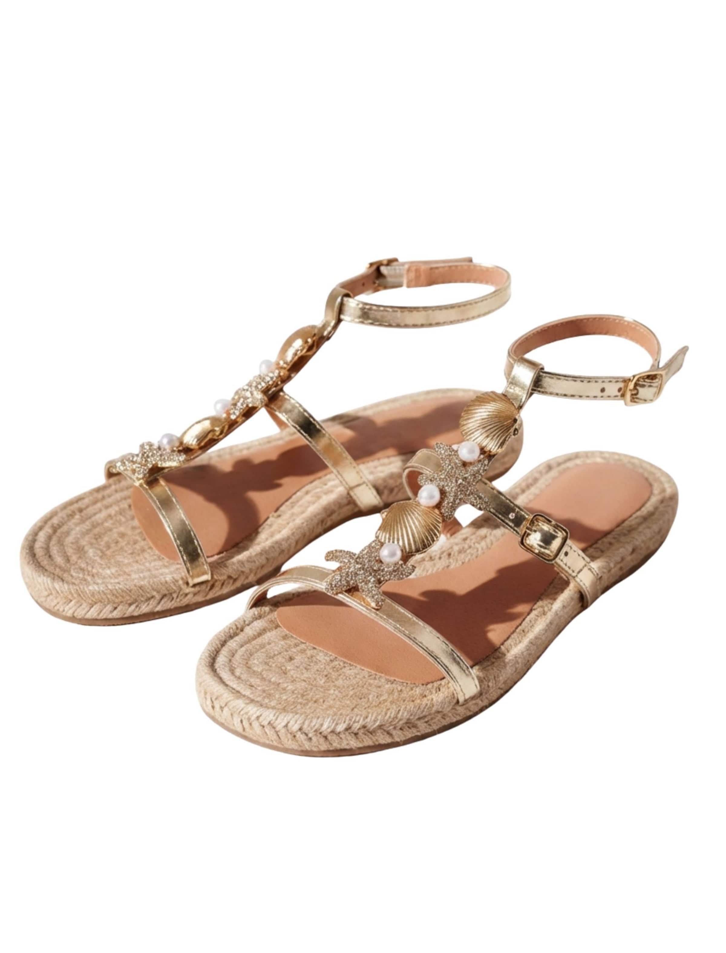 Sandales 'Starfish Espadrille' South Beach en or