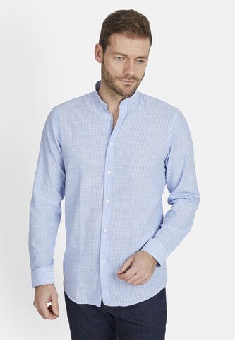 Coupe regular Chemise Steffen Klein en bleu : devant