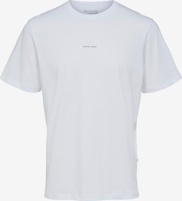 T-Shirt 'ASPEN' SELECTED HOMME en blanc : devant