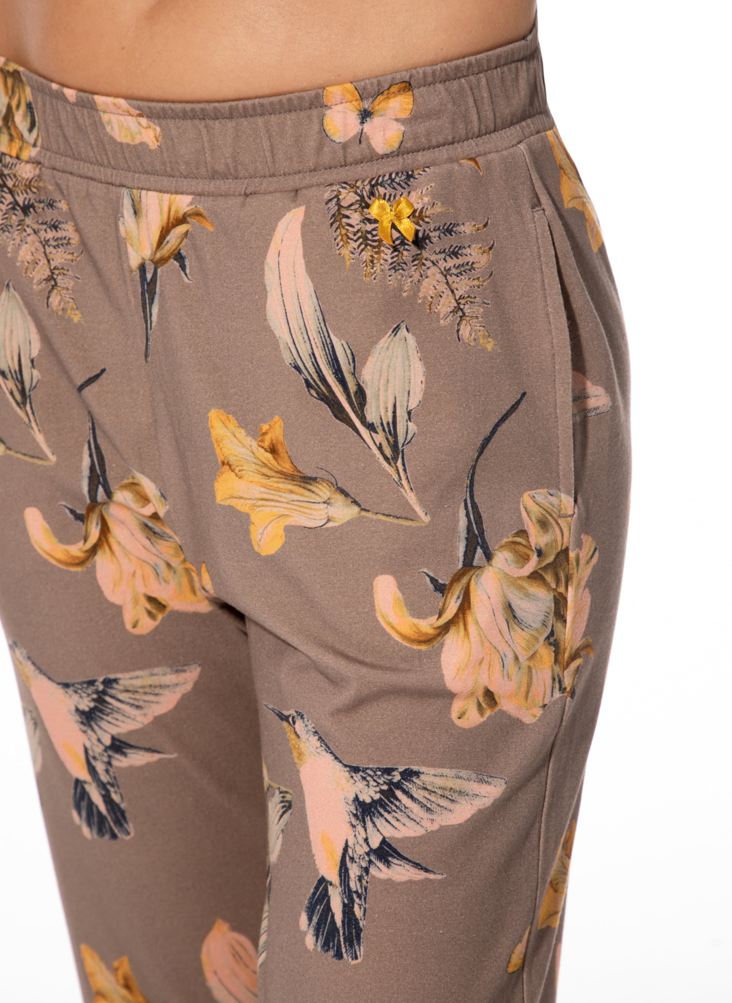 Sanetta Pyjamahose 'Kolibri' in Braun