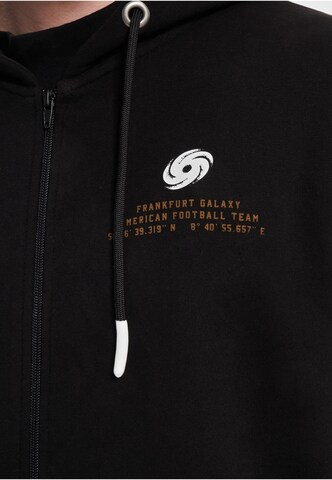 Giacca di felpa 'DefShop x European League of Football Frankfurt Galaxy Territory' di European League of Football in nero