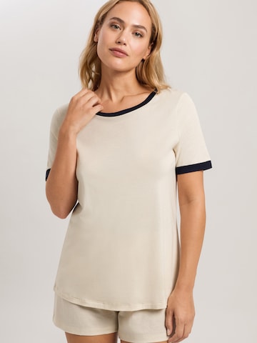 Hanro Korte pyjama ' Laura ' in Beige: voorkant