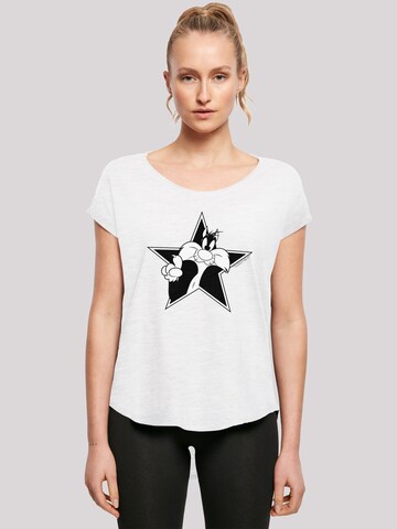 F4NT4STIC Shirt 'Looney Tunes' in Wit: voorkant