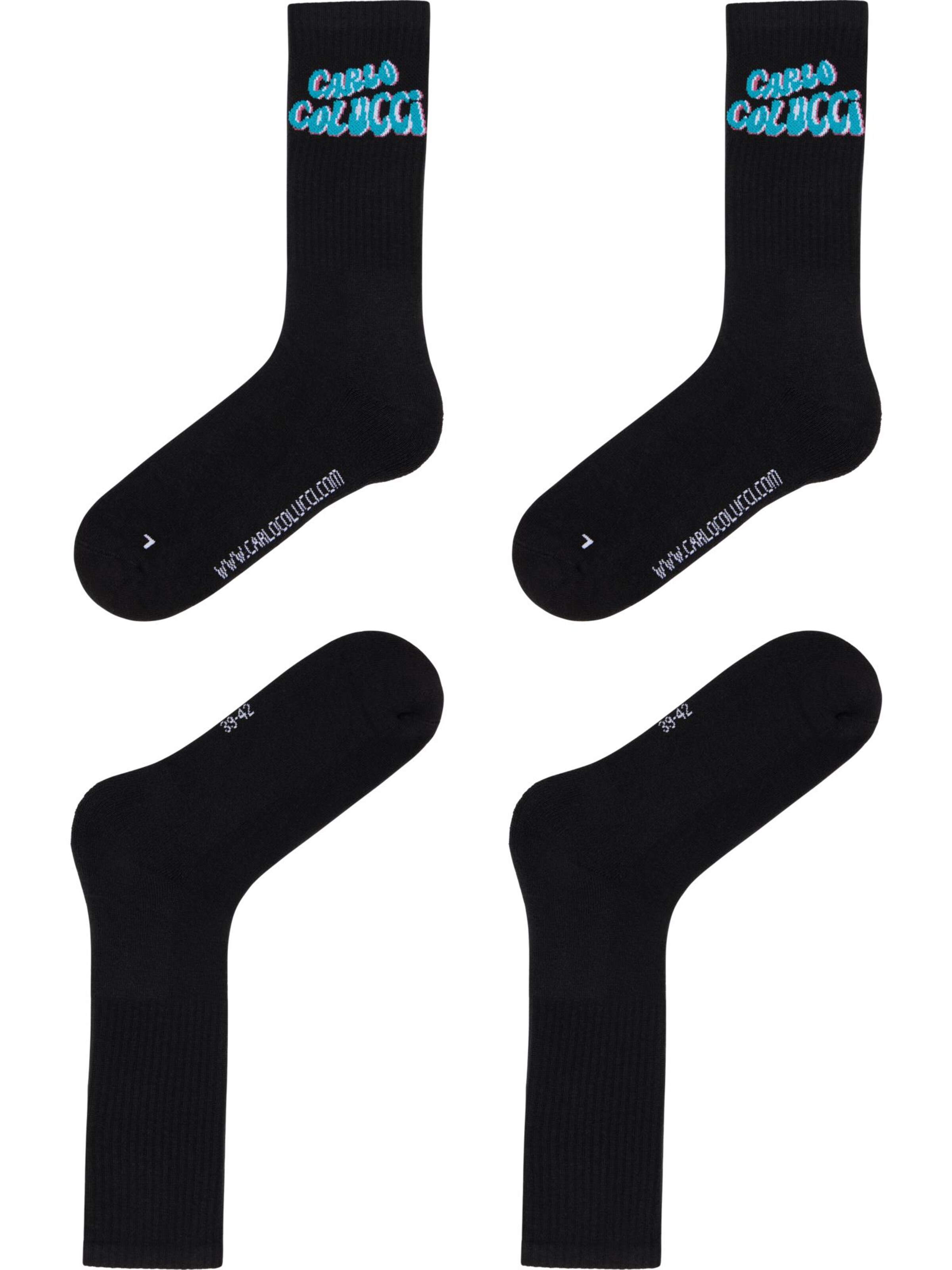 Carlo Colucci Sportsokken ' Diaz ' in Zwart