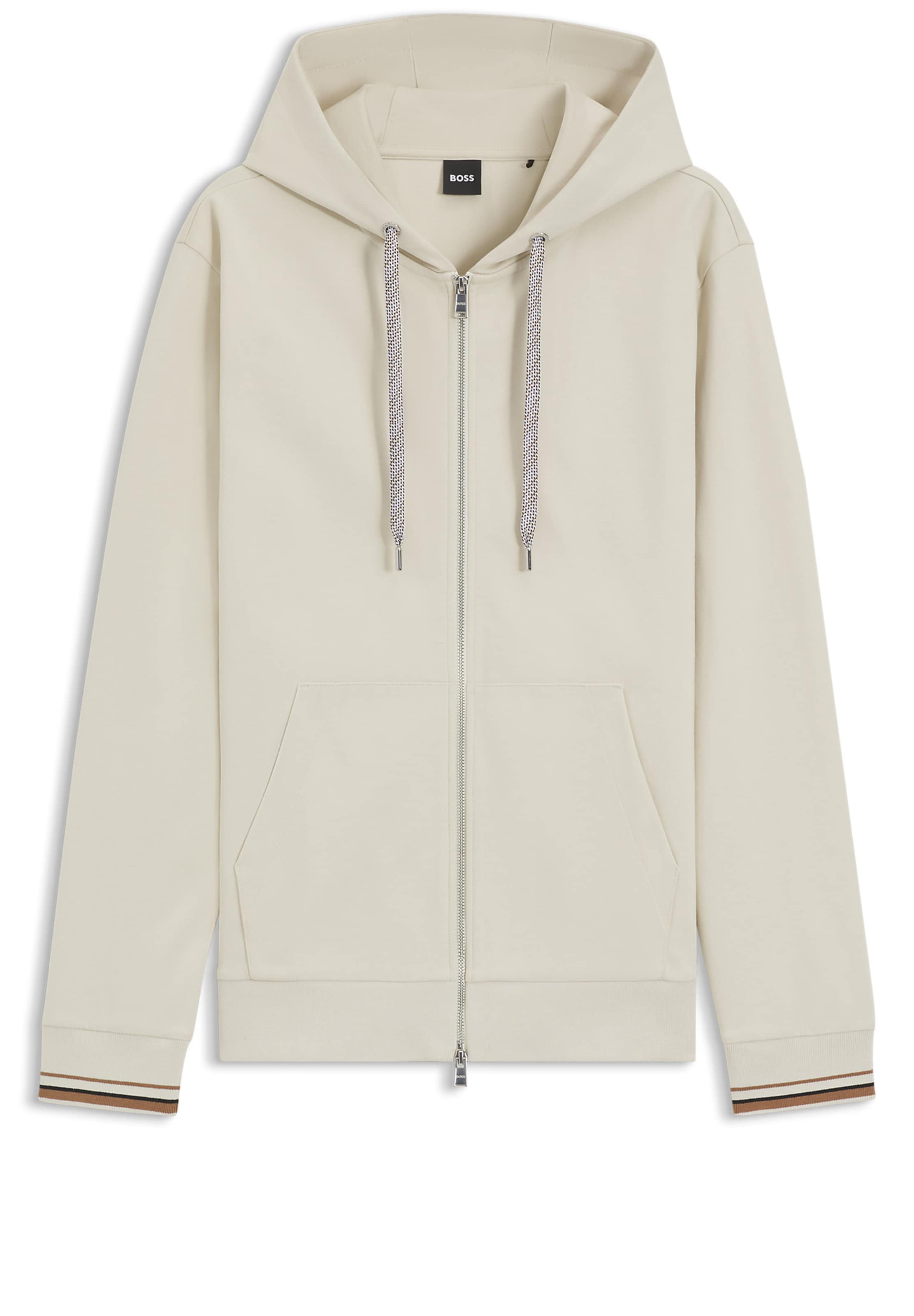 BOSS Zip-Up Hoodie ' C-Spence ' in Brown / Black / Off white, Item view