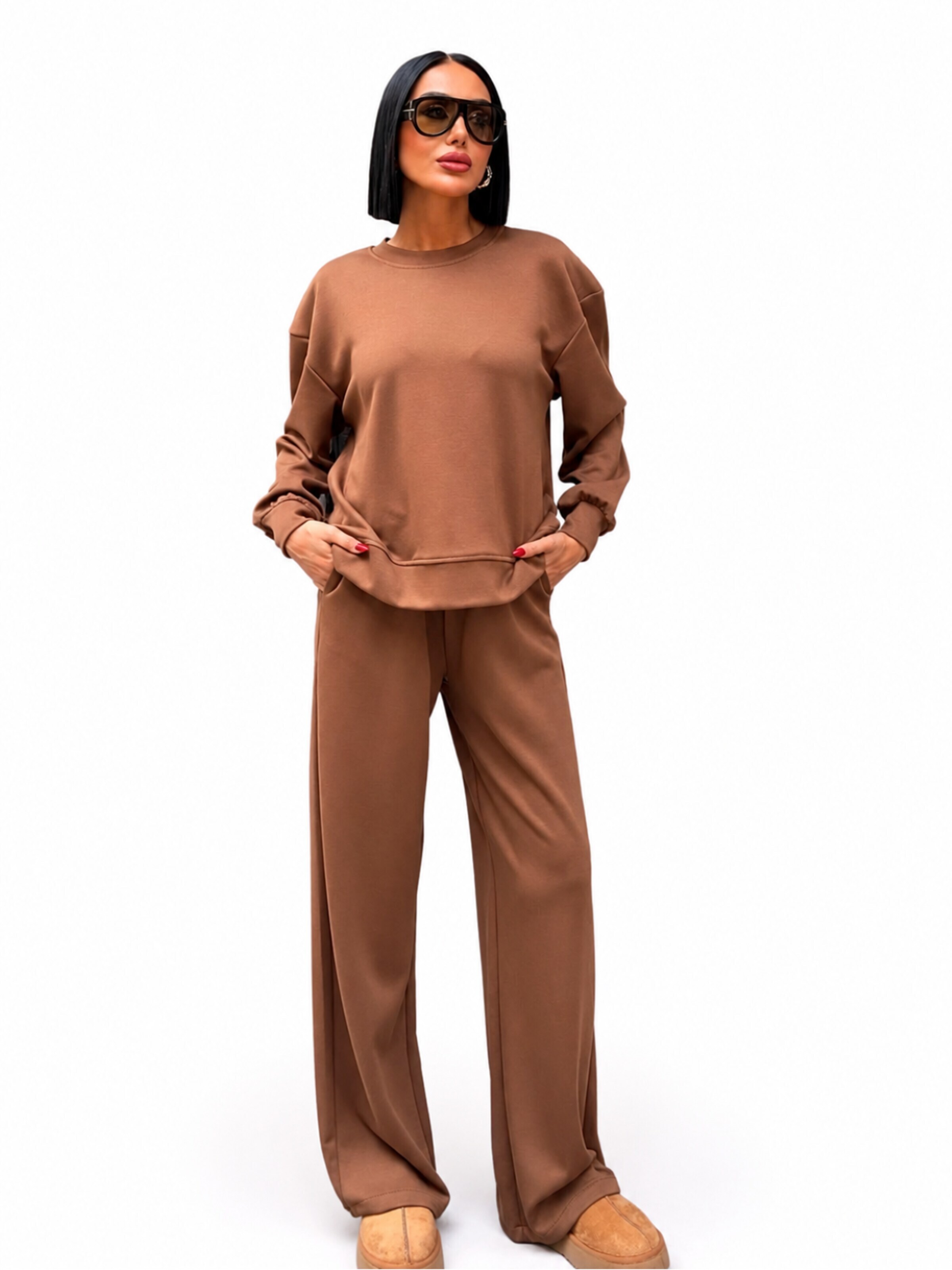 Sobe Istanbul Joggingpak 'Sobe- Dames Trainingspak - Loungewear- Joggingspak- Sporttrainingspak' in Beige