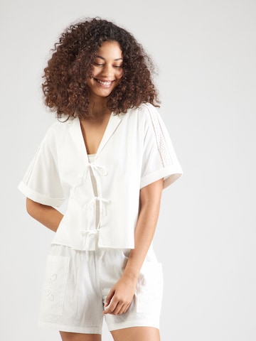 Lindex - Camiseta para dormir en blanco: frente