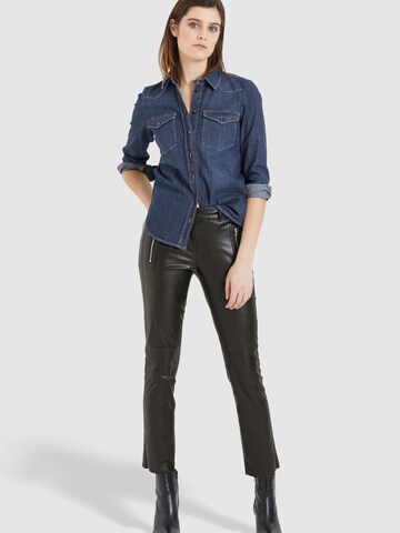 MARC AUREL Slim fit Trousers in Black