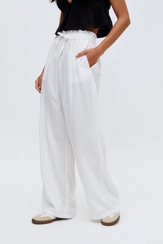 RAFFYA Wide Leg Hose 'Paulina' in Weiß