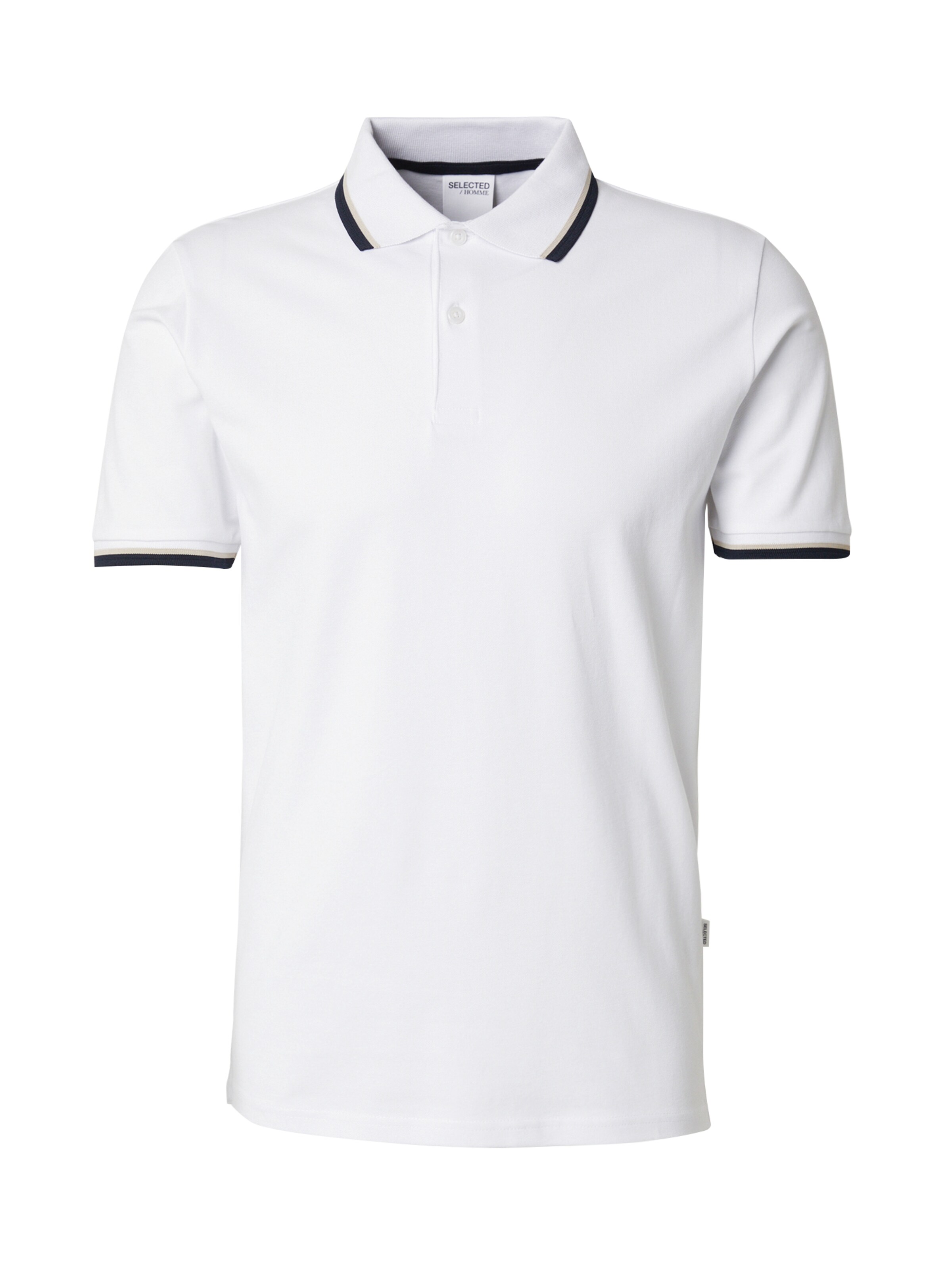 SELECTED Μπλουζάκι 'ATLAS' σε λευκό: μπροστά