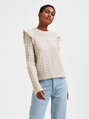 SELECTED FEMME Pullover in Beige