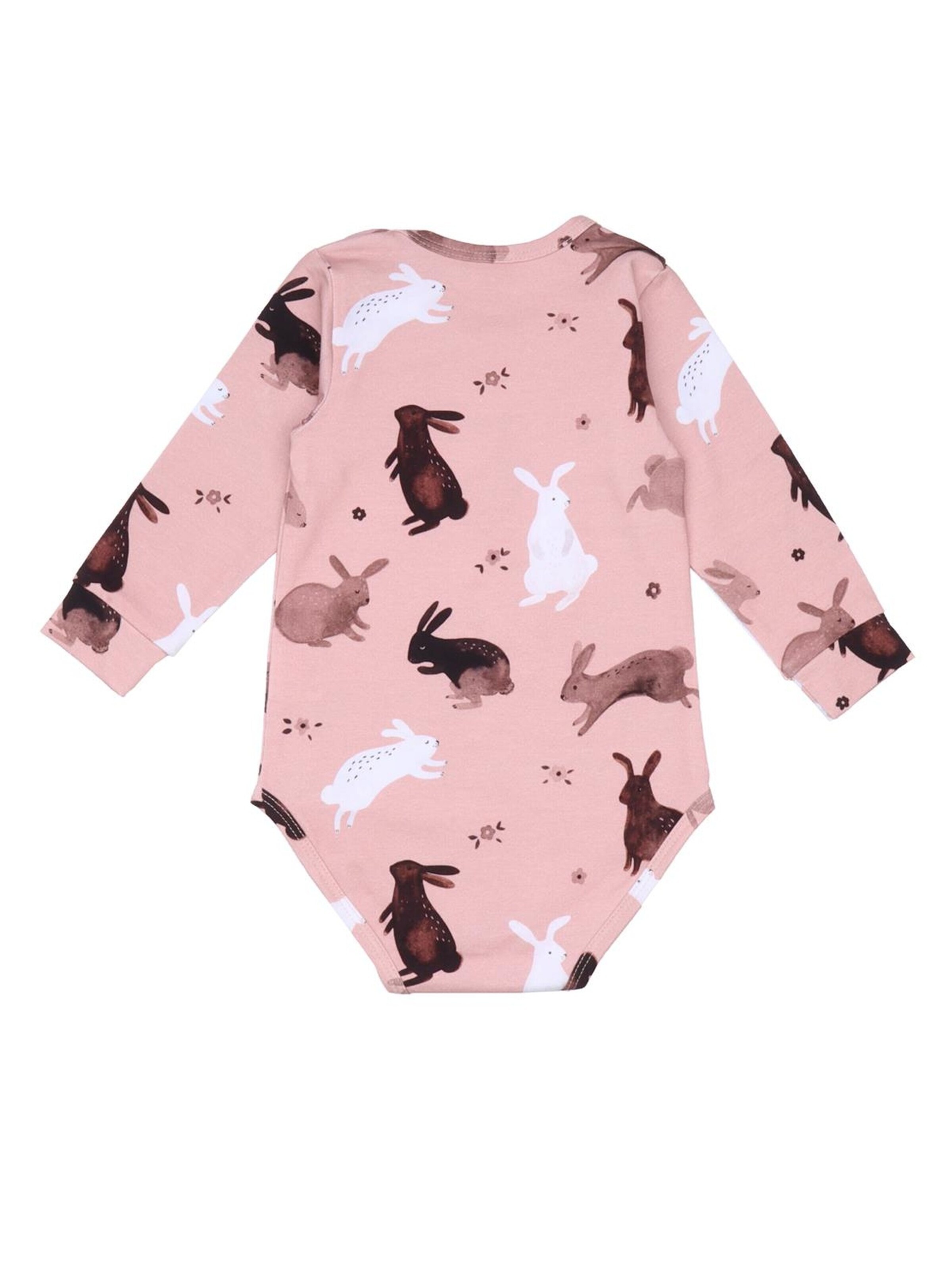 Walkiddy Strampler/Body 'Happy Rabbits'‌‌‌‌‌‌‌‌ in Pink