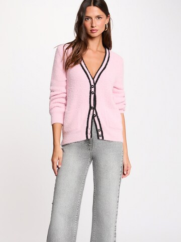 Cardigan '261-MELROSE' Morgan en rose : devant