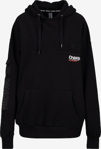 Dangerous DNGRS Sweatshirt 'Cumulus' in Zwart: voorkant