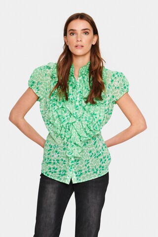 SAINT TROPEZ Blouse 'LillySZ' in Groen: voorkant