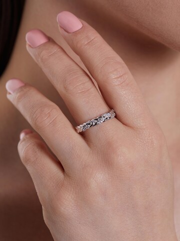 Lucardi Ring 'Einfach' in Silver: front