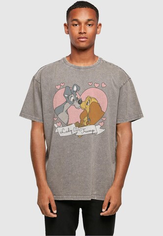 ABSOLUTE CULT Shirt 'Lady And The Tramp - Love' in Grijs: voorkant
