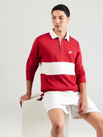 Nike Sportswear Μπλουζάκι 'CLUB' σε κόκκινο: μπροστά