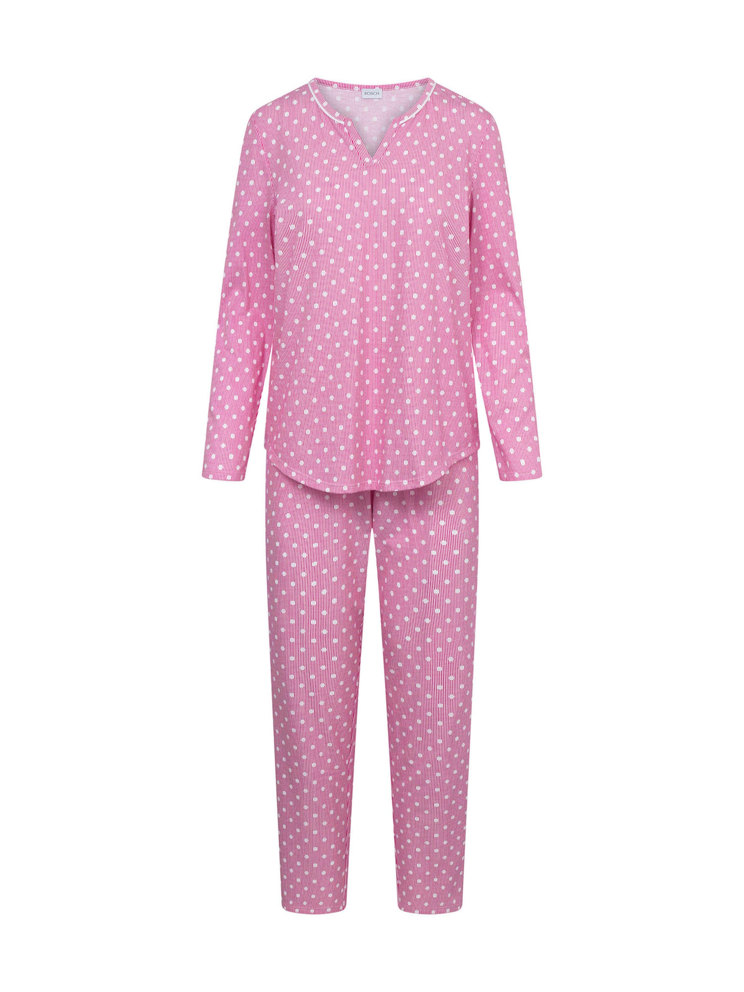 Rösch Pajama ' Mustermix ' in Pink: front