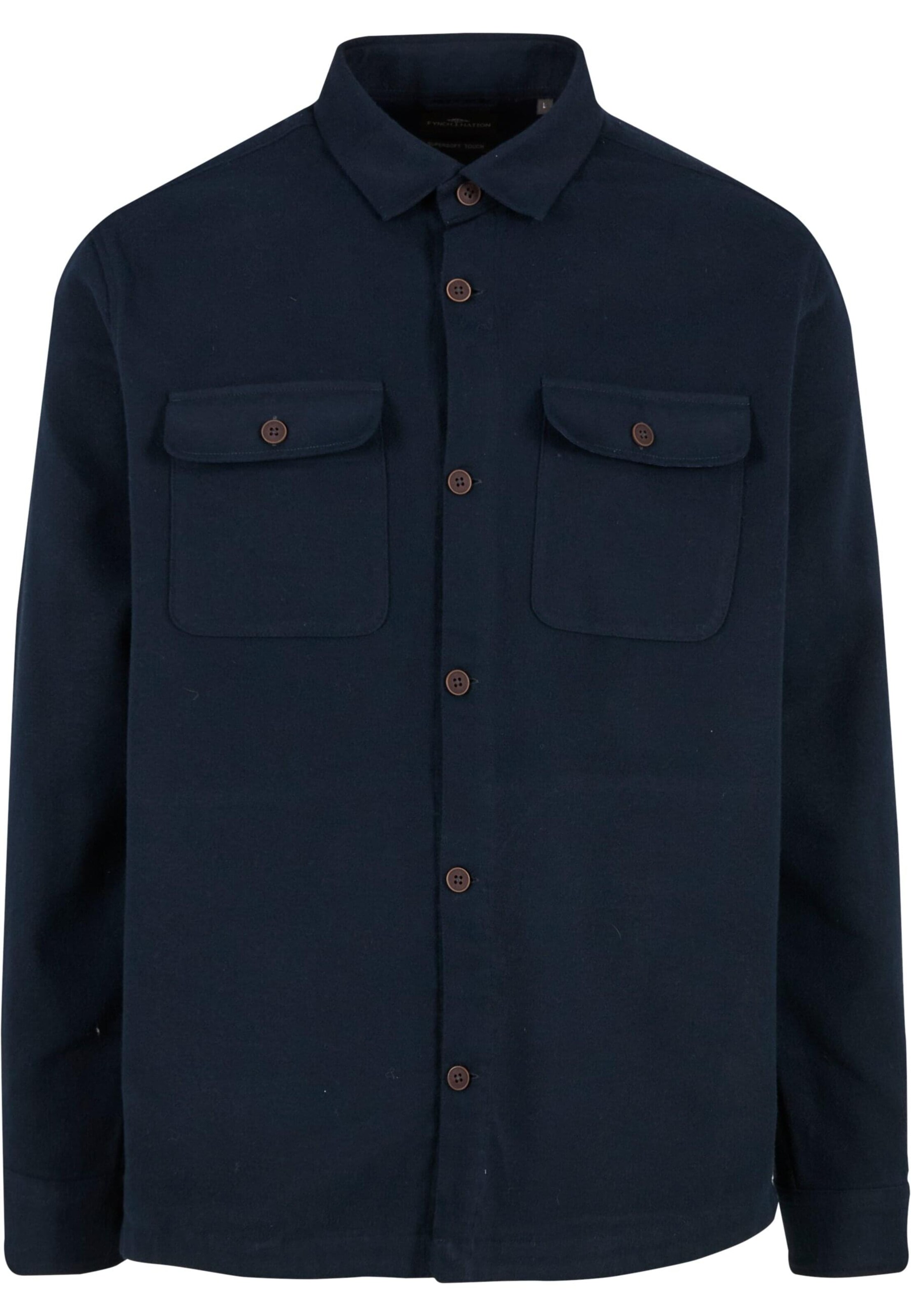 FYNCH-HATTON Regular Fit Hemd in Blau: Vorderseite