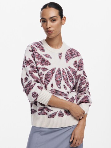 Pull-over Desigual en blanc : devant