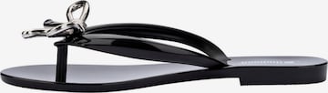 MELISSA T-bar sandals 'Harmonic Iris' in Black: front