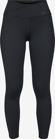 NIKE Skinny Sporthose 'ONE' in Schwarz: Vorderseite