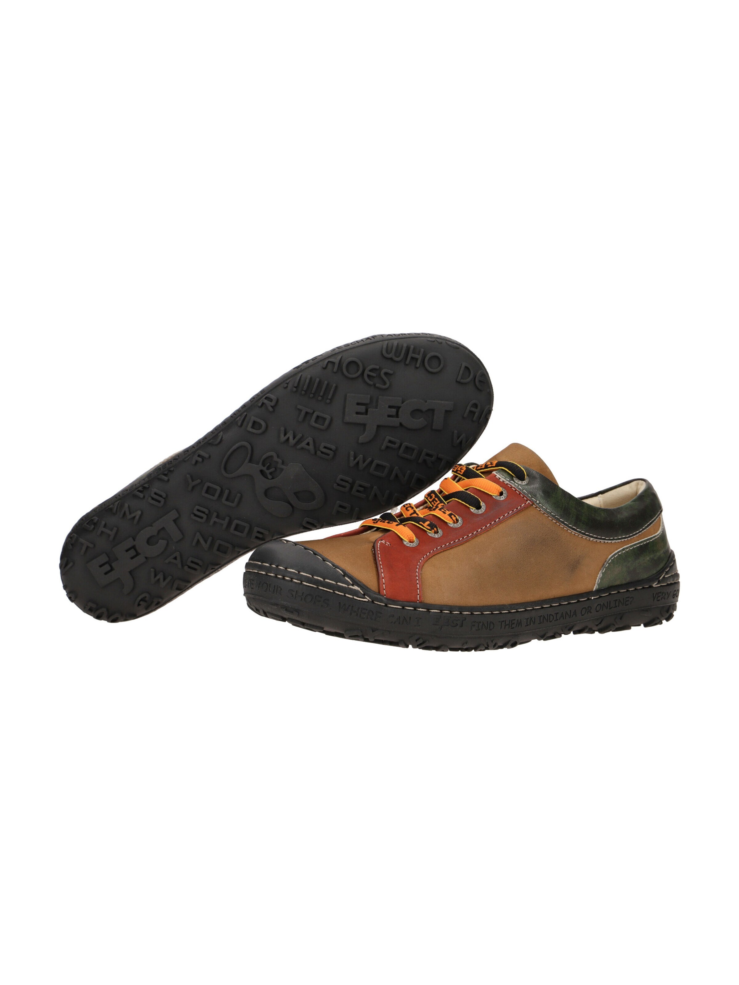 EJECT Schnürschuh 'Eject Dass Schuhe braun rot grün 15736'‌‌‌‌‌ in Braun