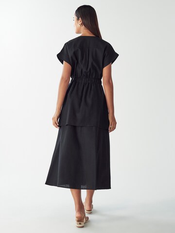 Willa Kleid 'Teddy' in Schwarz: Rückseite