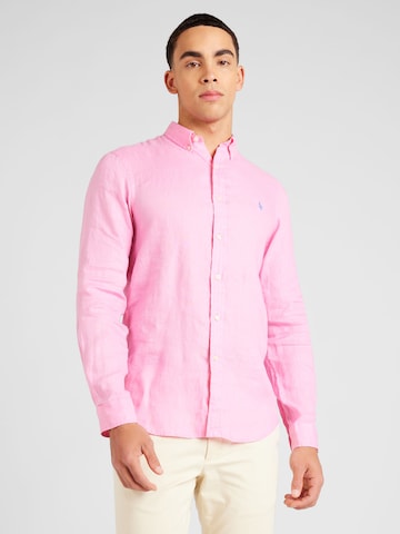 Slim fit Camicia di Polo Ralph Lauren in rosa: frontale