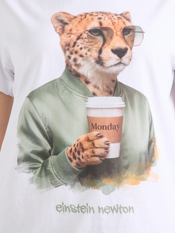 T-shirt 'Monday Cheetah' EINSTEIN & NEWTON en blanc
