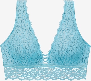 VIVANCE Triangle Bra in Blue: front