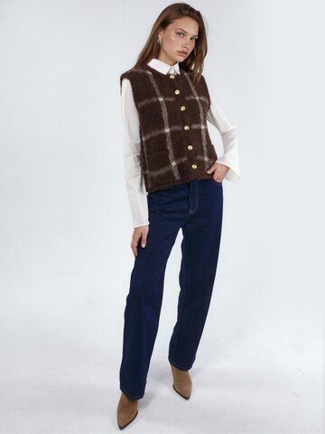Hiccup Knitted Vest 'Pullunder' in Brown