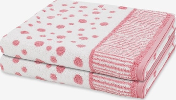 ROSS Towel 'Punkte allover' in Pink: front