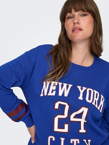 ONLY Carmakoma Sweatshirt 'CARBEN' in Blauw