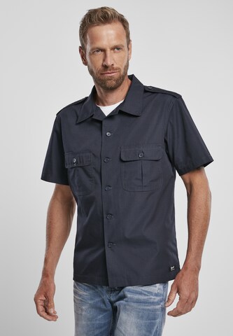 Brandit Regular fit Overhemd in Blauw: voorkant