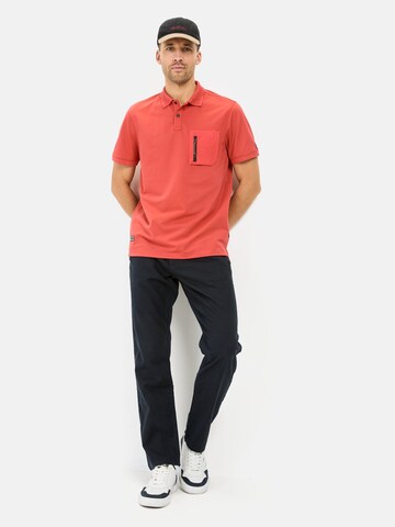 CAMEL ACTIVE Loosefit Chinohose mit Kordelzug aus einem Leinenmix in Blau