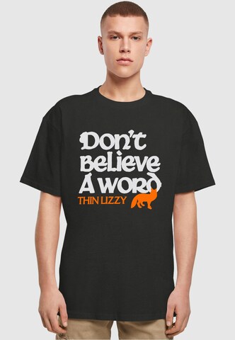 Merchcode T-Shirt 'Thin Lizzy - Dont Believe A Word Fox' in Schwarz: predná strana