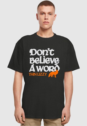 T-Shirt 'Thin Lizzy - Dont Believe A Word Fox' Merchcode en noir : devant