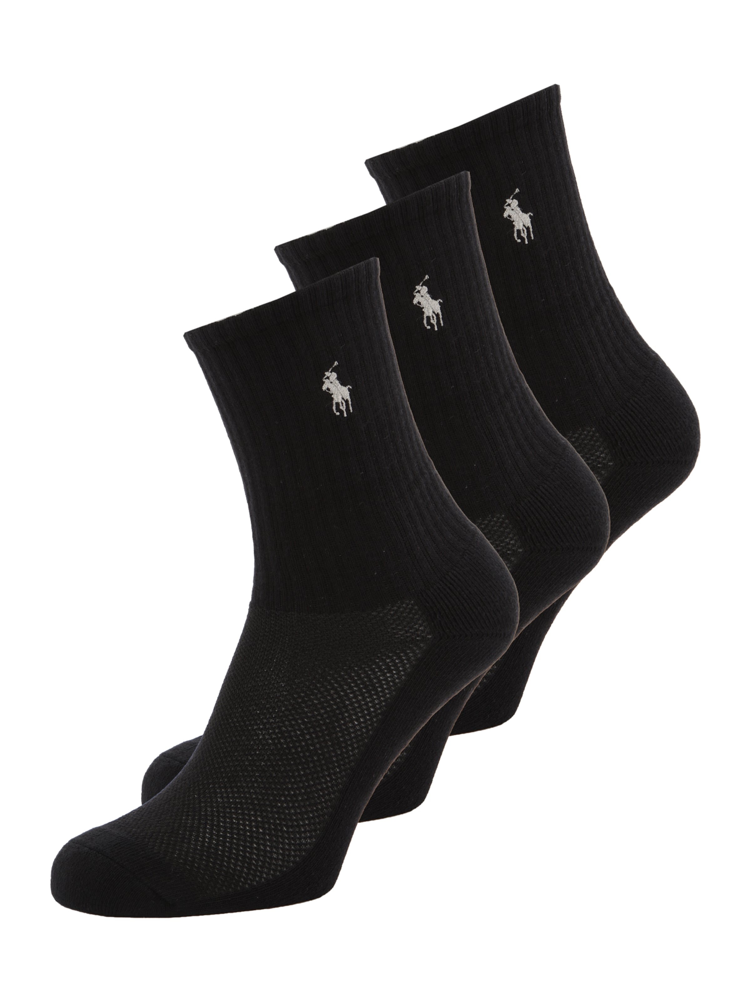 Polo Ralph Lauren Къси чорапи в черно: отпред