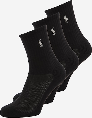 Polo Ralph Lauren Къси чорапи в черно: отпред