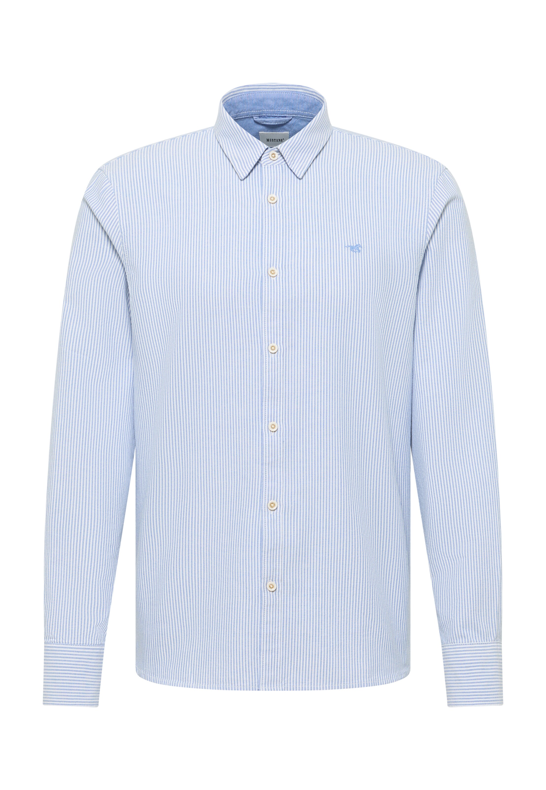 MUSTANG Regular Fit Hemd 'Edinburg' in Blau: Vorderseite
