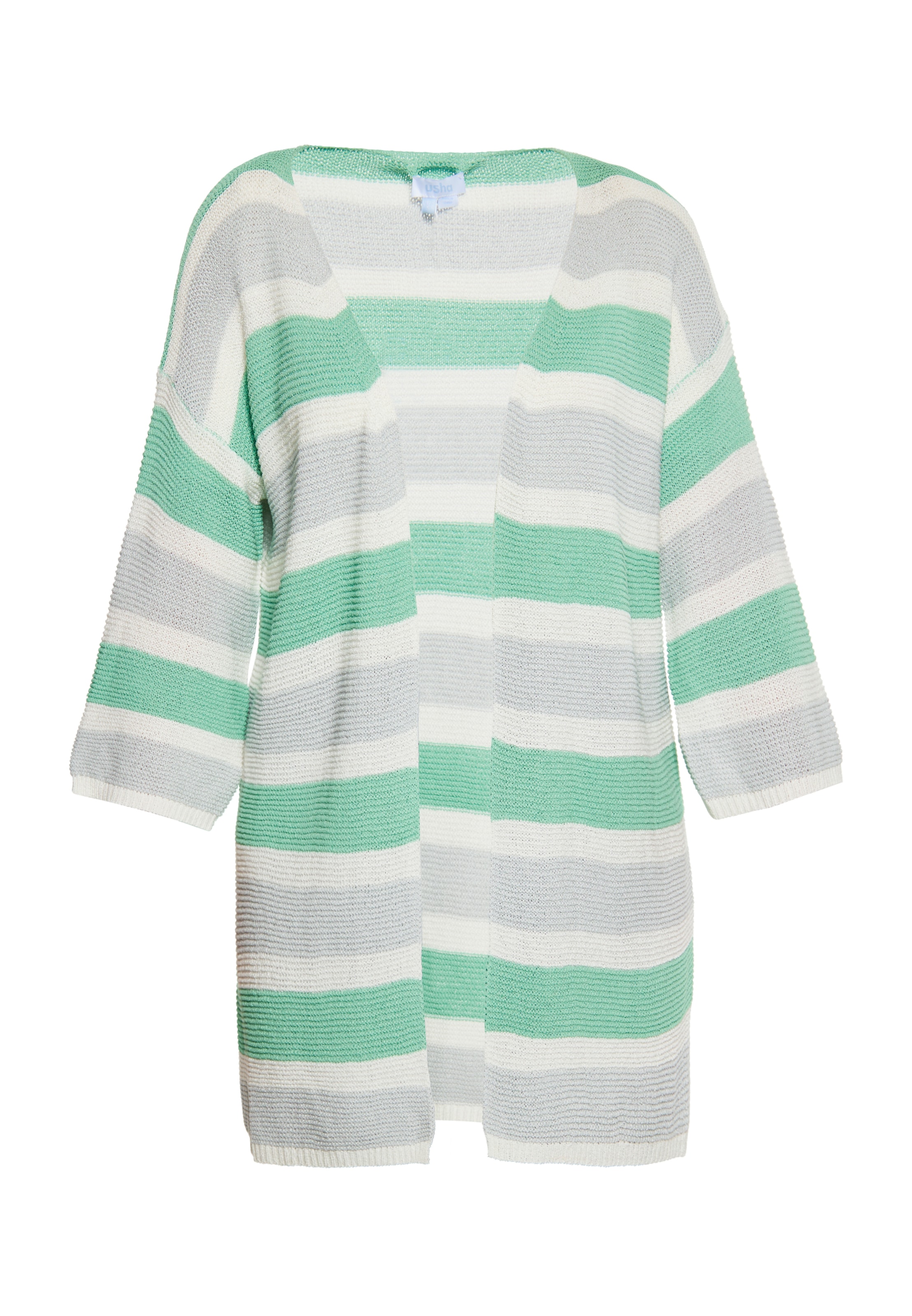 usha BLUE LABEL Πλεκτή ζακέτα σε πράσινο: μπροστά